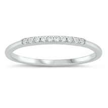 0.25C Round Cut CZ 925 Sterling Silver Wedding Band Valentines gift prom... - $99.00