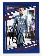 Autographed Alex Bowman 2022 Donruss Racing Rare Blue Parallel (#48 Ally Team) I - £31.81 GBP