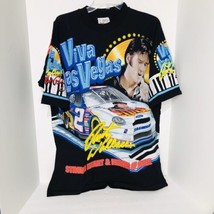 Vintage 90s NASCAR Elvis Presley Rusty Wallace All Over Print T Shirt Mens Large - £131.76 GBP