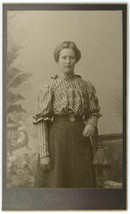 CIRCA 1906 CDV Swedish Woman Victorian Dress Thure Appelblad Husqvarna Sweden - £7.46 GBP