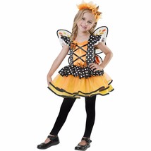 Girls Halloween Costume Monarch Fairy 3 Piece Costume Wings Dress 3T/4T ... - $14.99