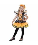 Girls Halloween Costume Monarch Fairy 3 Piece Costume Wings Dress 3T/4T ... - £11.93 GBP