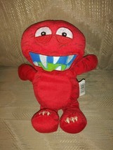 Nanco Red Monster Plush 9&quot; Blue Mouth Green Tongue Claw Toenails Ages 3+... - £14.00 GBP