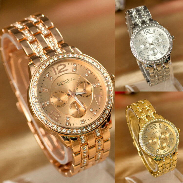 Women Fashion Jelly Wrist Watch Crystal Stainless Steel Analog Quartz Wr... - $2.81+