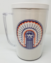 University of Illinois Fighting Illini Chief Large Mug Handle Acrylic Vtg - £14.59 GBP