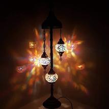 Handmade, Tiffany Style Glass, Turkish/Moroccan Lantern Ottoman Style Mosaic Flo - £99.98 GBP