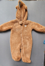 Carters Just One You Fleece Bunting Bodysuit Baby Bear Puppy 9 mo Brown Costume - £19.03 GBP