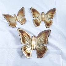 Vintage Metal Hanging Butterflies Copper Brass Wall Art 1970s Set of 3 - £18.48 GBP