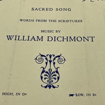 Vintage Sheet Music, Peace I Leave With You Sacred Song by Dichmont, Ditson 1928 - £6.29 GBP