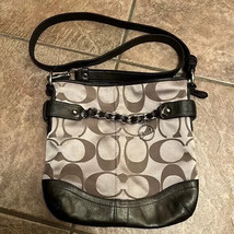 Coach Signature Bag Convertible Shoulder Crossbody Purse Silver Hardware - $545.68 MXN