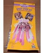 Cheerleaders Spirit Stick Kit Go Team Party &amp; Spirit Mini Poms Pink 69C - £7.88 GBP