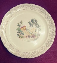 American Limoges 10&quot; Chateau France Warranted 22 kt gold trim Dinner Plate - $10.00
