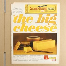 1966 Kraft Cracker Barrel Natural Cheddar Cheese Print Ad 10.5" x 13.25" - $7.13