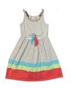 Jona Michelle Girls Sleeveless Bow Tie Striped Sundress, Multi Color, 5 - £8.13 GBP