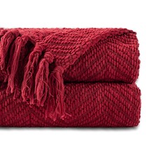 Red Throw Blanket For Couch, Knit Christmas Throw Blanket For Home Decor, Super  - £48.60 GBP
