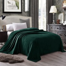 Exclusive Mezcla Queen Size 90 X 90-Inch Forest Green Flannel, And Bed Cover. - £26.34 GBP