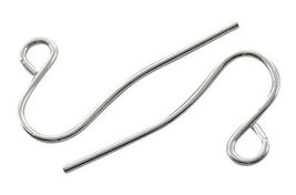 100 Silver Ear Wires French Hook Earring Wires Findings BULK  - $5.20