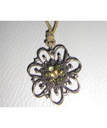 Bronze Crystal Pendant on Adjustable Suede Cord - £4.71 GBP
