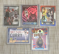 Stephen Curry - Lot of 5 Panini Cards, Chronicles, Prizm, Optic in Top Loaders! - £9.45 GBP