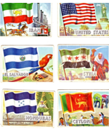 Topps Cards - Flags Of The World -Collection of 28 Topps trading Cards) - €11,94 EUR