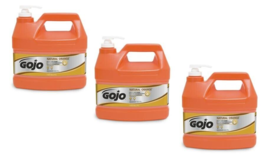 Gojo Natural Orange Smooth Hand Cleaner, Citrus Scent, 1-Gal Pump Dispenser, 3PK - £47.34 GBP