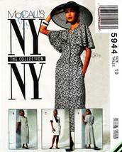 Misses' Dresses 1996 Mc Call's Pattern 5944 Size 10 Uncut - $12.00