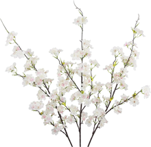 3 Pcs Artificial Cherry Blossom Flower Pink Silk Peach Flowers Bulk Plum Blossom - £12.77 GBP