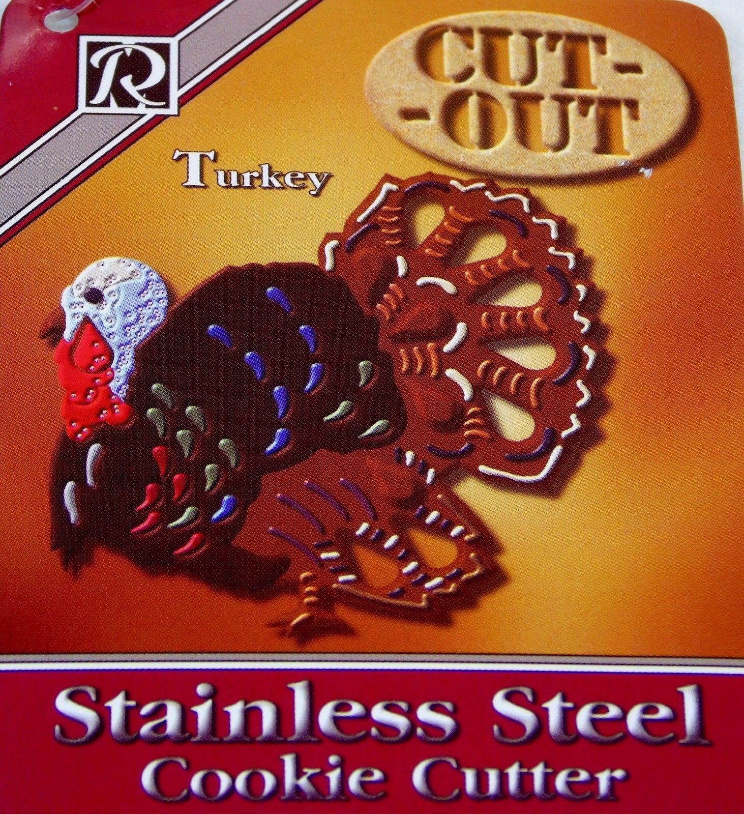 7" Cookie Cutter Thanksgiving Turkey Stainless Steel Cut-Out ~ BIG & BEAUTIFUL! - $9.75