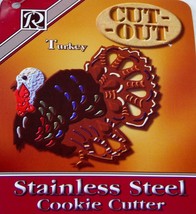 7&quot; Cookie Cutter Thanksgiving Turkey Stainless Steel Cut-Out ~ BIG &amp; BEAUTIFUL! - £7.70 GBP