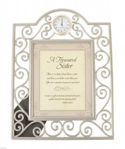 Timeless Treasures Desk Clock Picture Frame A Treasured Sister Gift Giftware - £20.87 GBP