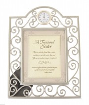 Timeless Treasures Desk Clock Picture Frame A Treasured Sister Gift Gift... - £20.82 GBP