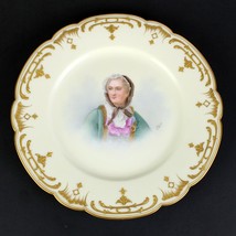 Sevres Marie Leczinska Portrait Plate, Antique Artist Signed 1779 BB Mark 8 7/8&quot; - £99.90 GBP