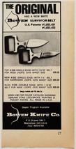 1981 Bowen Co Survivor Belt Advertisement Blackshear Georgia Knives F15Y - $374.24 MXN