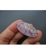 Chinese Vintage New Carved Amethyst Bead 30 X 15 X 7 mm - £11.90 GBP
