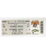 Oct 2 2005 Milwaukee Brewers @ Pittsburgh Pirates Ticket - £7.77 GBP