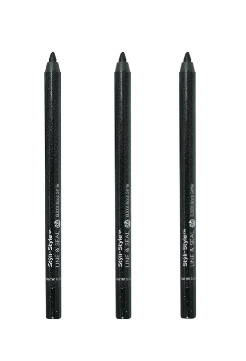 Primary image for (3-Pack) Styli-Style Line & Seal Semi-Permanent Eye Liner - Black Glitter (ELS00