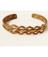 Fashion Brass Silver Copper weaved metal gold tone intricate cuff  bracelet - £19.78 GBP