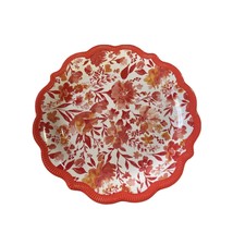 The Pioneer Woman Salad Plates Painterly Floral Coral 8.7&quot; Melamine Set 6 - £21.19 GBP