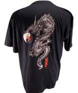 FORTUNE DESIGNS COLLECTION T-SHIRT MENS SZ L BLACK YIN/YANG HAWAII DRAGO... - $12.99