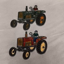 Suncatcher Tractor Ornaments 2 Green Orange - £14.66 GBP