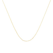 Solid 10K Yellow Gold 0.5mm Slim and Dainty Unisex 18&quot; Rope Chain Necklace - £51.70 GBP