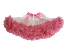 Beautifulfashionlife Girls Tulle pettiskirt Tutu Skirts Beige red,Small - £19.77 GBP