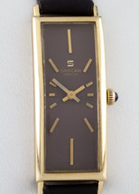 Sarcar 18k Yellow Gold Hand-Winding Women&#39;s Dress Watch w/ Leather Band - £1,811.31 GBP