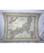 JAPAN, No #29, Antique Atlas Map 1855 Colton World Maps - $54.45