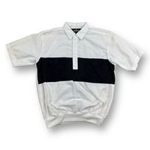 Vintage 80s RAF  Banded Polo Medium Shirt Classic Golf Cotton Poly Pullover - $24.74