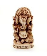 GANESHA STATUE 7&quot; Hindu Elephant God HIGH QUALITY Resin Seated Ganesh In... - $17.95