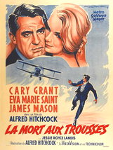 North By Northwest Movie Poster 27x40 in French Cary Grant Alfred Hitchc... - £27.41 GBP