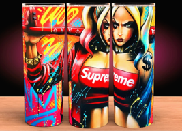 Graffiti Art Harley Quinn Tumbler - £14.89 GBP