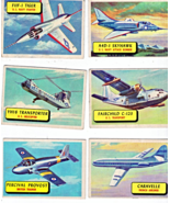 Planes of the World -1957 Topps Blue Back cards  (Lot of 6 Cards) - €7,67 EUR