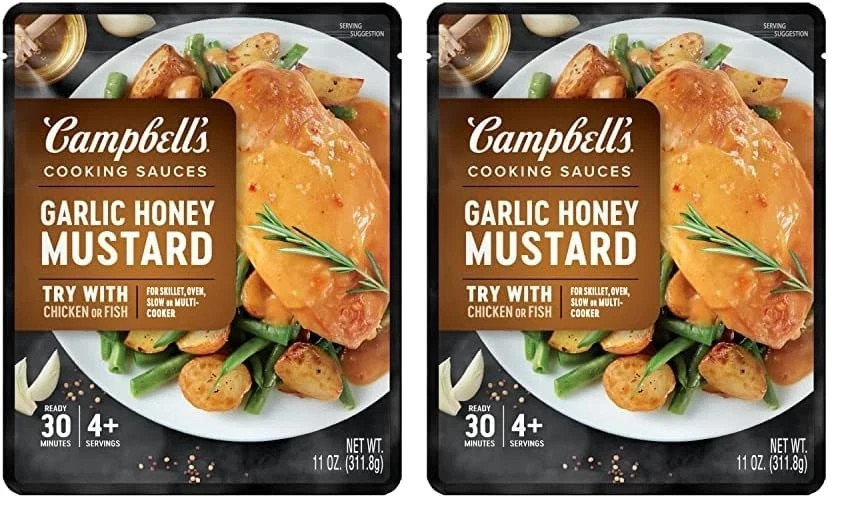 Campbell’s Cooking Sauces, Garlic Honey Mustard Sauce, 11 Oz Pouch (Pack... - $16.25